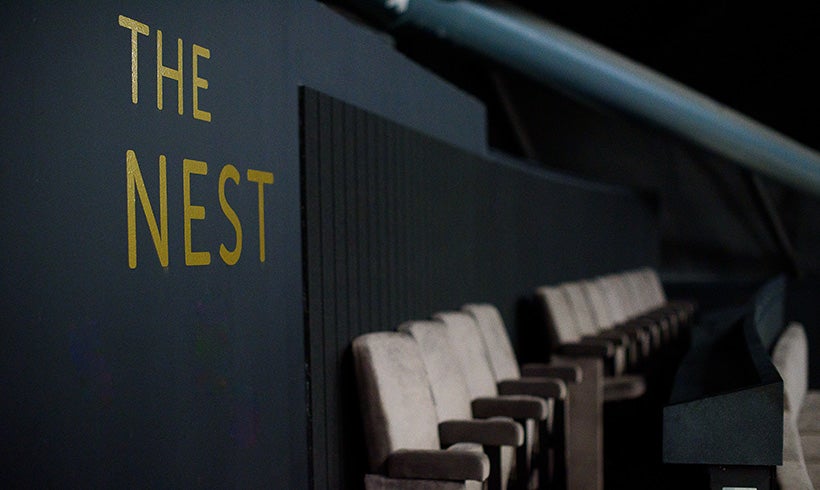 A row of seats at The Nest.