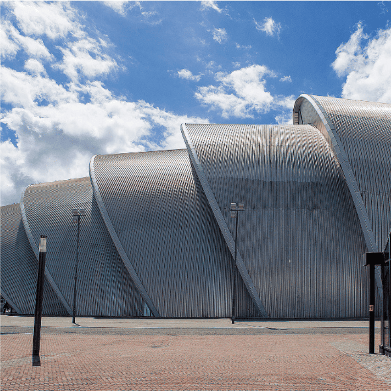 Side-view of the SEC Armadillo on a sunny day