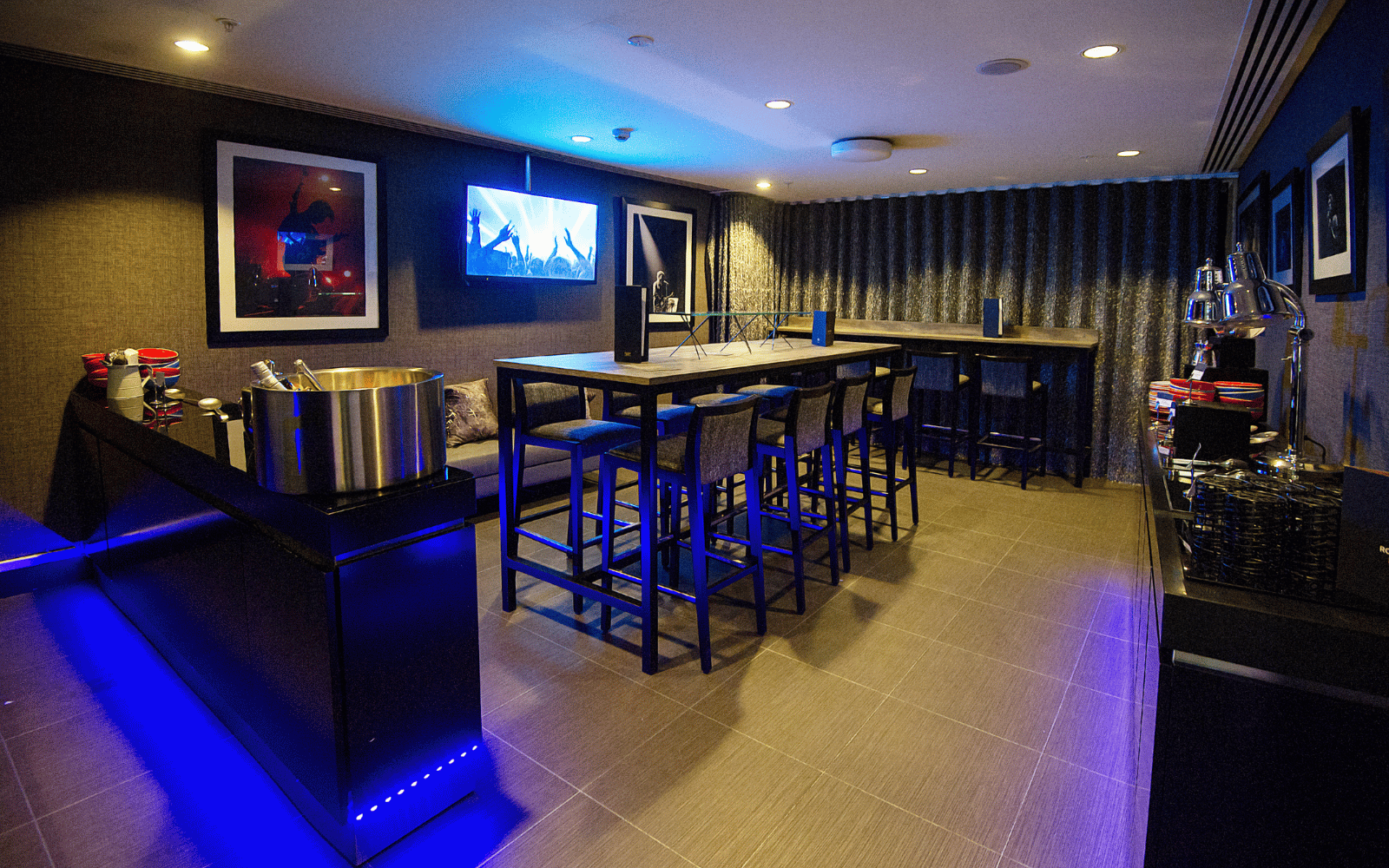 View inside one of the Hydro Club suites.