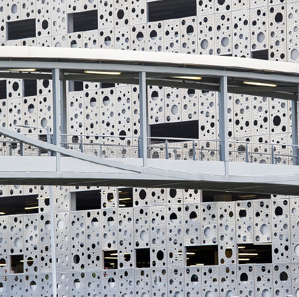 Outside of the SEC Car Park with walkway in view