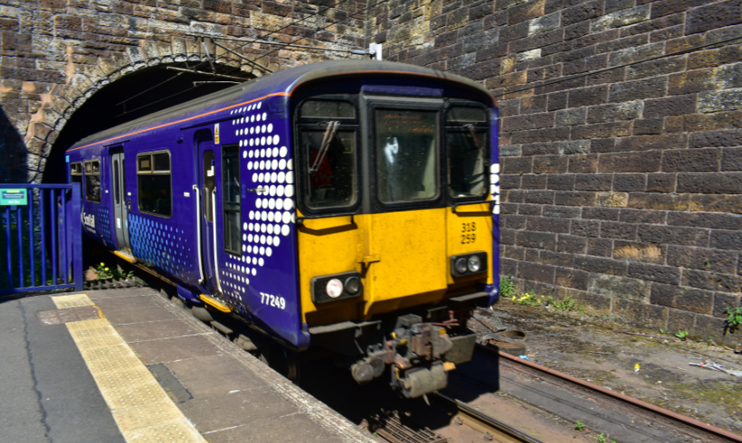 Scotrail train pulling into station